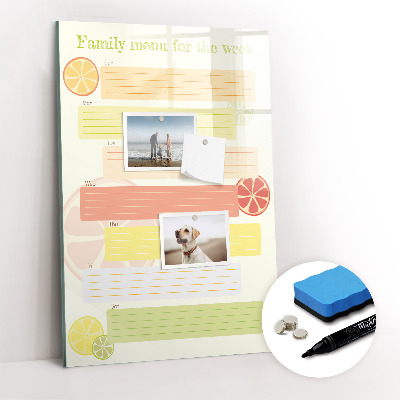 Dry erase magnetic board Today planner