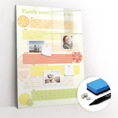 Dry erase magnetic board Today planner