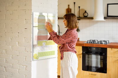 Dry erase magnetic board Today planner