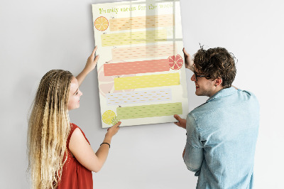 Dry erase magnetic board Today planner