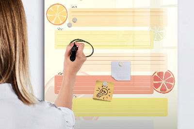 Dry erase magnetic board Today planner