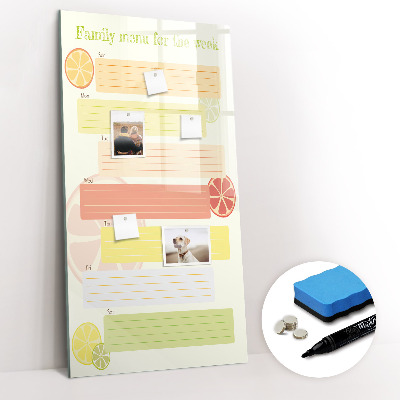 Dry erase magnetic board Today planner