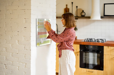 Magnetic drawing board Today planner