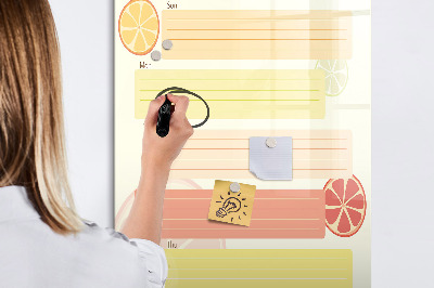 Dry erase magnetic board Today planner