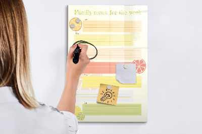 Dry erase magnetic board Today planner