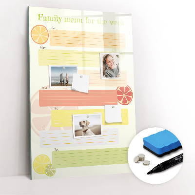 Dry erase magnetic board Today planner