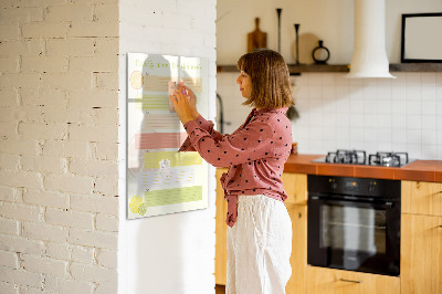 Dry erase magnetic board Today planner