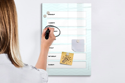 Dry erase magnetic board Travel planner