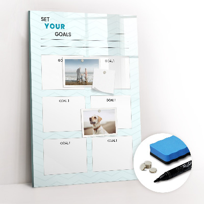 Magnetic board with marker Weekly planner