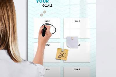 Magnetic board with marker Weekly planner