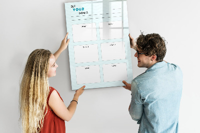 Dry erase board magnetic Weekly planner