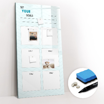 Magnetic board with marker Weekly planner