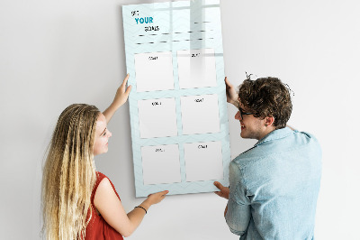 Dry erase board magnetic Weekly planner
