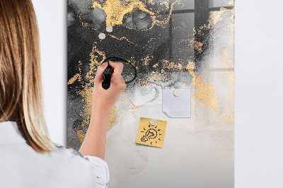 Dry erase magnetic board Bird feather pattern