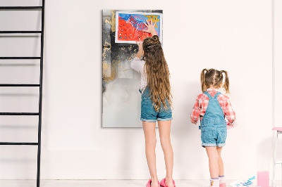 Dry erase magnetic board Bird feather pattern