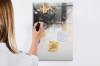 Dry erase magnetic board Bird feather pattern