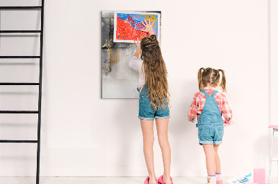 Dry erase magnetic board Bird feather pattern