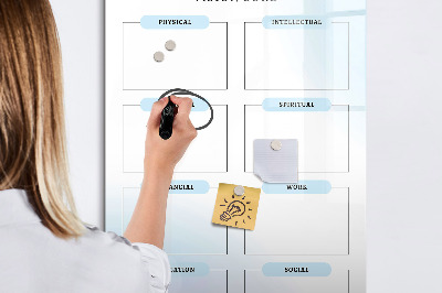 Magnetic board with marker Weekly planner