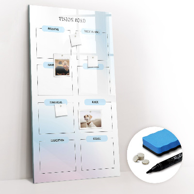 Magnetic board with marker Weekly planner