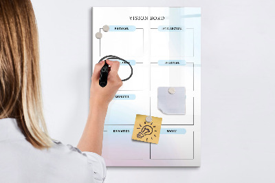 Magnetic board with marker Weekly planner