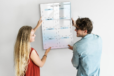 Dry erase board magnetic Weekly planner