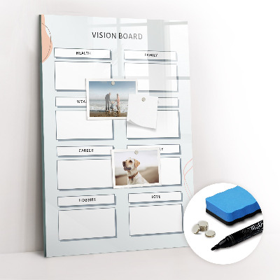 Dry erase magnetic board Board