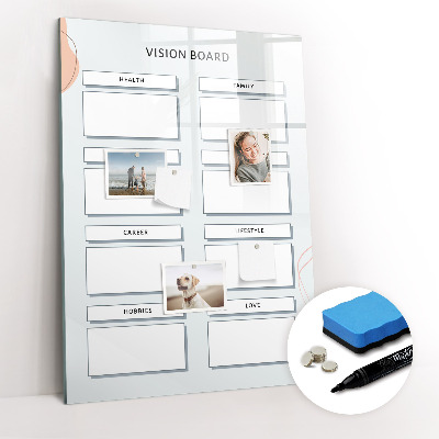 Dry erase magnetic board Board