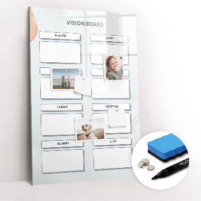 Dry erase magnetic board Board