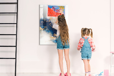 Dry erase magnetic board Delicate flowers