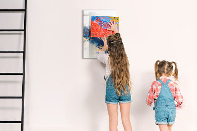 Dry erase magnetic board Delicate flowers