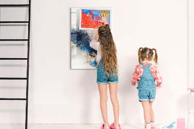 Dry erase magnetic board Delicate flowers