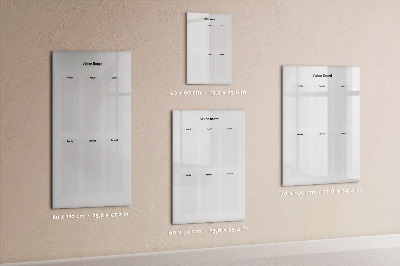 Dry erase magnetic board Weekly planner