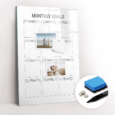 Dry erase board magnetic Vision board