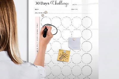 Magnetic board for drawing Cleaning schedule