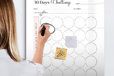 Magnetic board for drawing Cleaning schedule