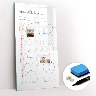 Magnetic board for drawing Cleaning schedule