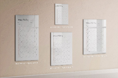 Dry erase board magnetic Cleaning schedule
