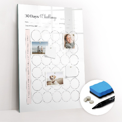 Magnetic board for drawing Cleaning schedule