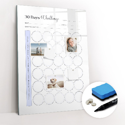 Dry erase magnetic board 30-day challenge