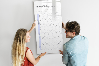 Dry erase magnetic board 30-day challenge