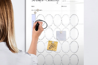 Dry erase magnetic board 30-day challenge