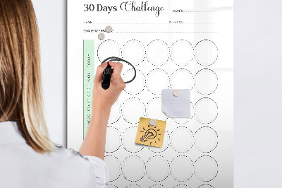 Dry erase board magnetic 30 Day Planner days