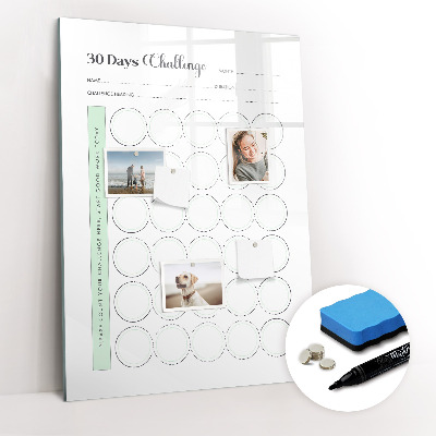 Dry erase board magnetic 30 Day Planner days