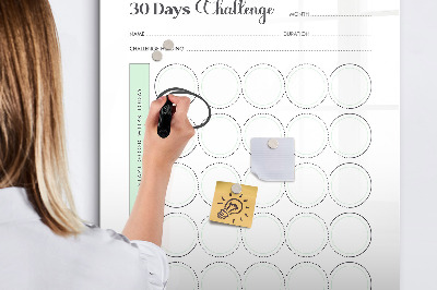 Dry erase board magnetic 30 Day Planner days