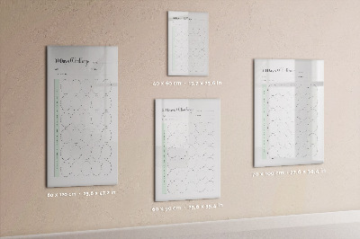 Dry erase board magnetic 30 Day Planner days