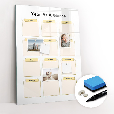 Dry erase board magnetic Watercolor Leaves