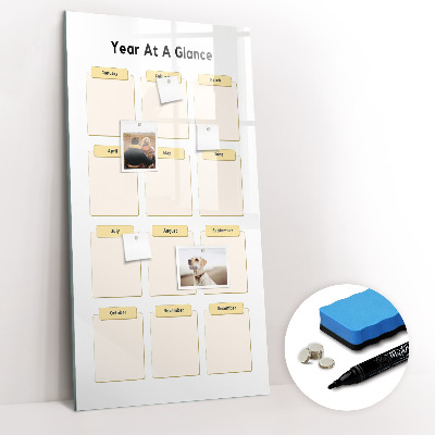 Dry erase board magnetic Watercolor Leaves