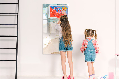 Dry erase magnetic board Soft Feathers
