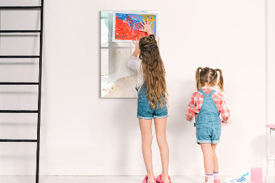 Dry erase magnetic board Soft Feathers