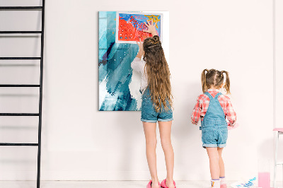 Dry erase magnetic board Marble Abstraction